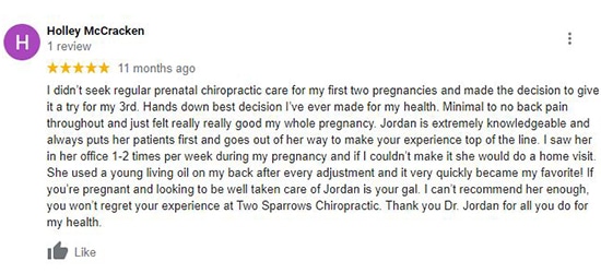 Two Sparrows Family Chiropractic & Wellness Patient Testimonial 06
