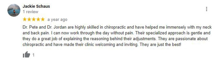 Two Sparrows Family Chiropractic & Wellness Patient Testimonial 07